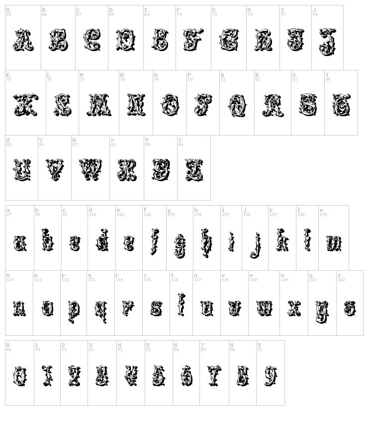 Leafy font map